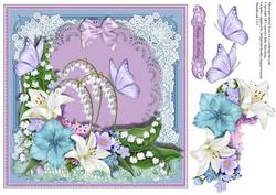 Pastel Floral Display Card Topper