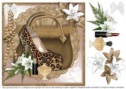 Leopard Print Shoes with Handbag Topper