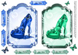Shoe Toppers in Blue and Green