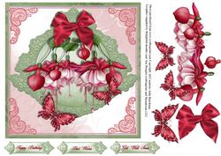 Fushia Topper in Pink and Pastel Green