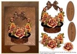 Basket of Roses Card Front
