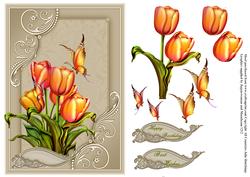 Tulips in a Frame Card Front