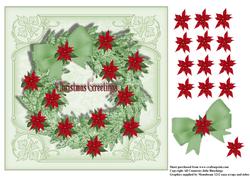 Poinsettia Christmas Wreath Topper