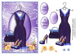 Special Lady Card Front in Purple