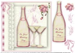 Pink Champagne Wedding Day Topper