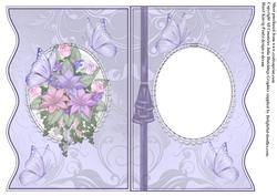 Curved Edge Insert for Butterfly Bouquet Card Front