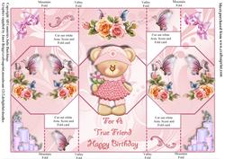 Pop Out Octagonal Friend Birthday Card