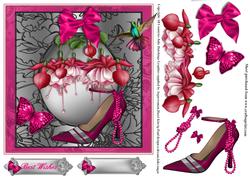 Fushia Shoes on Shimmering Silver