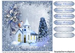 Winters Night Card Front/topper