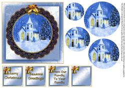 Circle Pyramid Winter Church Scene