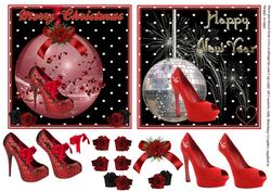 Christmas and New Year Shoe Card Toppers