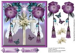 Floral Sympathy Cross Topper