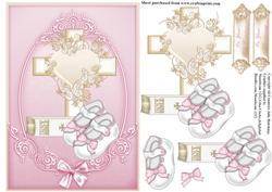 Christening/holy Communion Card Front Little Girl