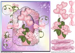 Congratulations Roses Card Topper