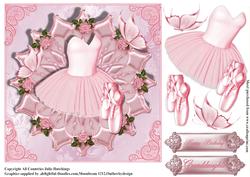 Ballet Tutu and Shoes in Pink Card Topper