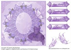 Ballet Tutu Insert in Purples