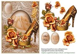 Roses Shoes and Pearls Card Front