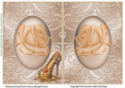 Shoes Roses and Pearls Card Insert