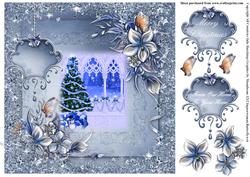 Silent Night Christmas Card Topper