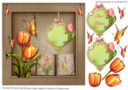 Spring Tulips Card Topper