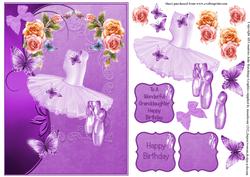 Ballerina Tutu and Shoes Card Front