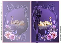 Beautiful Two Swans Quick Card