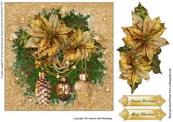 The Golden Poinsettia Card Topper