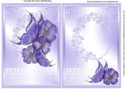 Insert Blue Floral Flutters