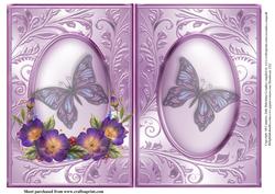 Insert to Flora and Flutters in Swirl Lilac Frame