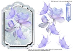 The Delicate Powder Blue Shaped Card Topper