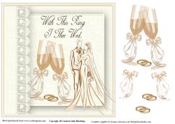 With This Ring Wedding Card Topper