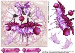 Beautiful Fushia's in Pink Card Topper