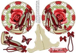 Gorgeous Cream and Red Shoe Plate Style Card