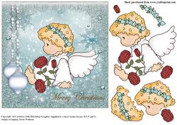 Little Christmas Angel Card Topper