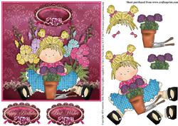 Flower Girl Card Topper