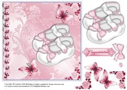 Gorgeous Baby Congratulations Shoe Card Topper