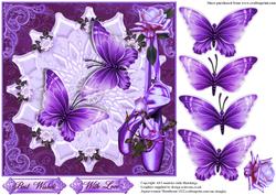 Ballet and Butterfly's Card Topper