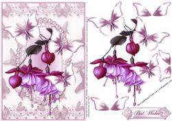 Fushia Flutters Card Font
