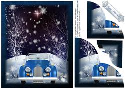 Morgan Blue Christmas Stacker Card Front