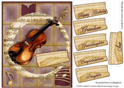 The Violin Card Topper