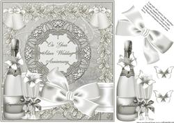 On Your Silver Wedding Anniversary Card Topper