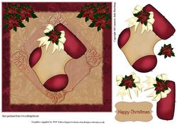 Poinsettia Christmas Stocking