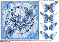 Winter Butterfly's Card Topper