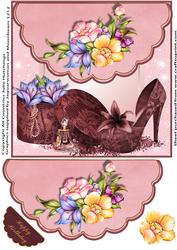 Envelope Style Shoes and Hat Box Pink Lace