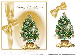 Traditional Style Christmas Tree Card Topper