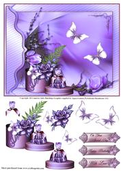 The Lilac Perfume Bottle Card Topper