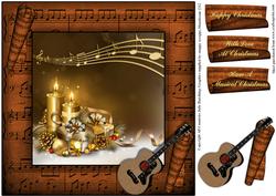 Have a Musical Christmas Guitar Card Topper