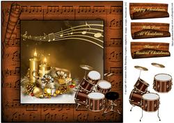Have a Musical Christmas Drum Card Topper