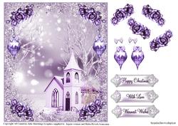 Winter Church Scene Card Topper