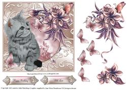 Watching Butterflies Card Topper